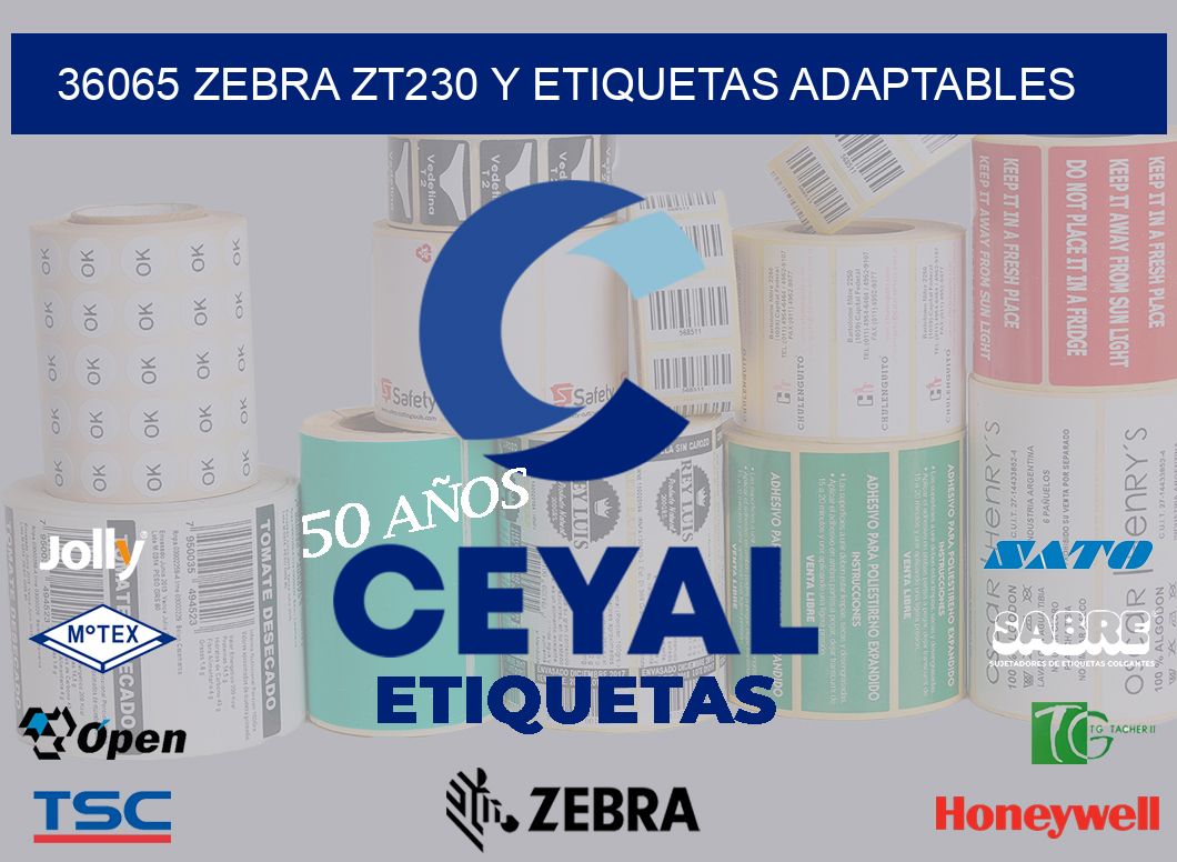 36065 Zebra ZT230 y Etiquetas Adaptables