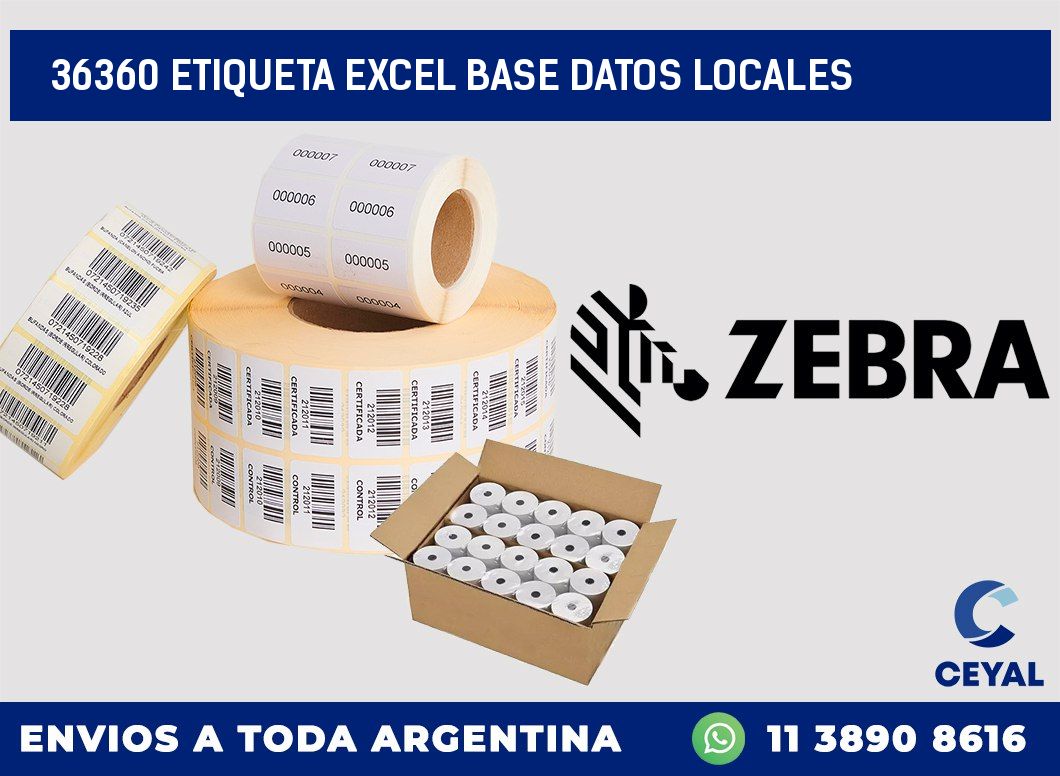 36360 etiqueta excel base datos locales