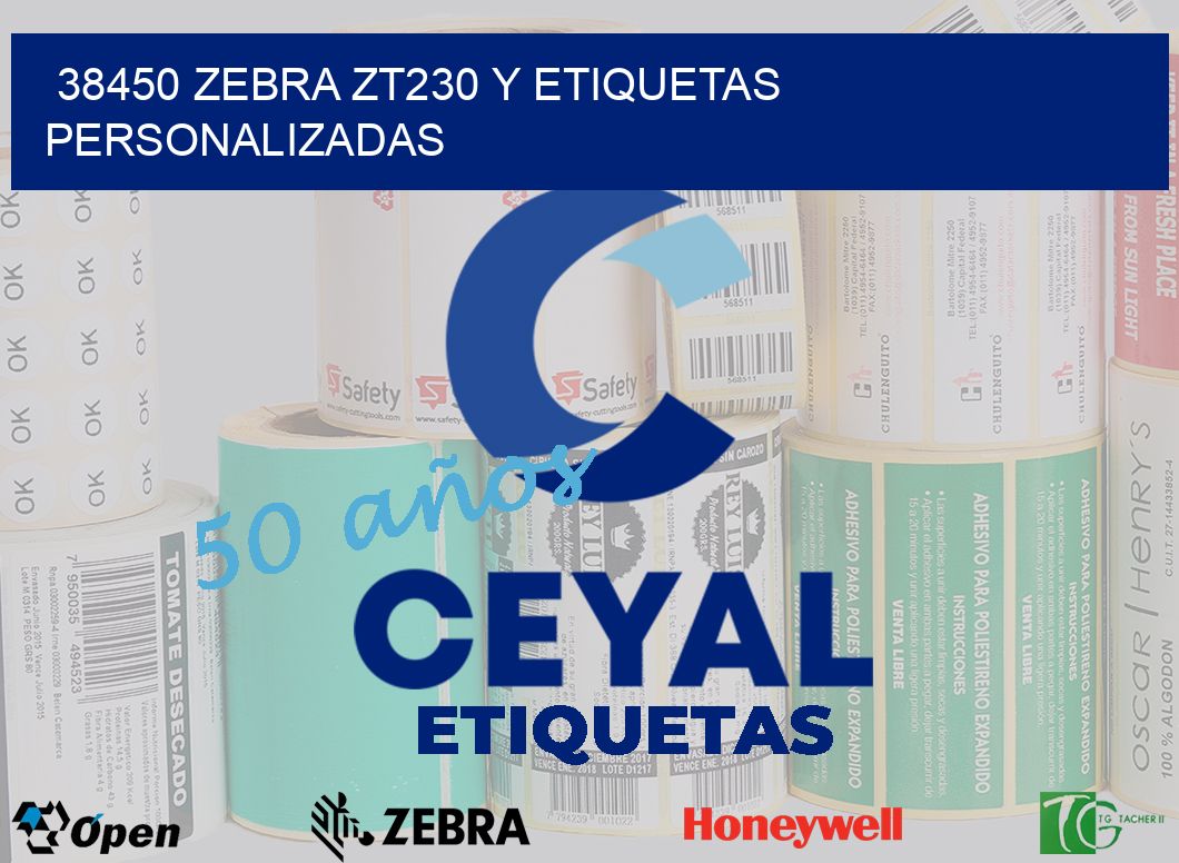 38450 Zebra ZT230 y Etiquetas Personalizadas