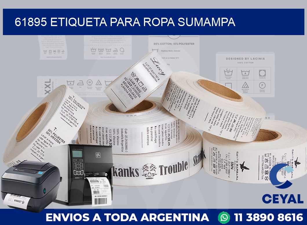 61895 ETIQUETA PARA ROPA SUMAMPA