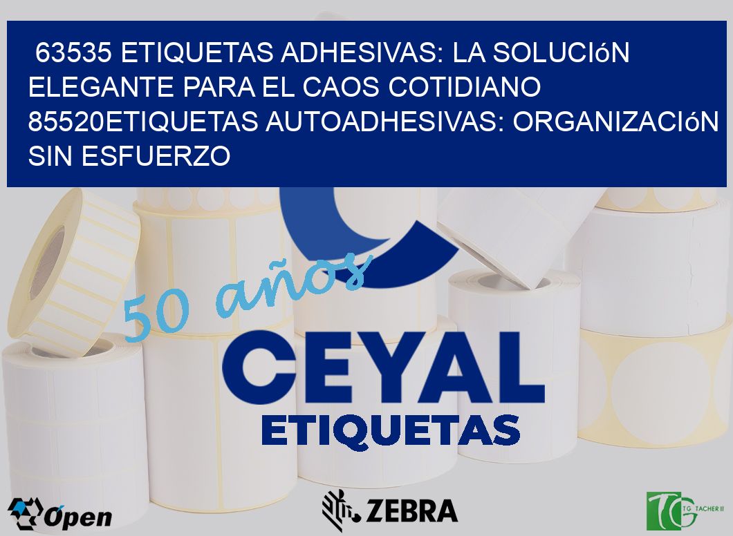 63535 Etiquetas Adhesivas: La Solución Elegante para el Caos Cotidiano 85520Etiquetas Autoadhesivas: Organización sin Esfuerzo