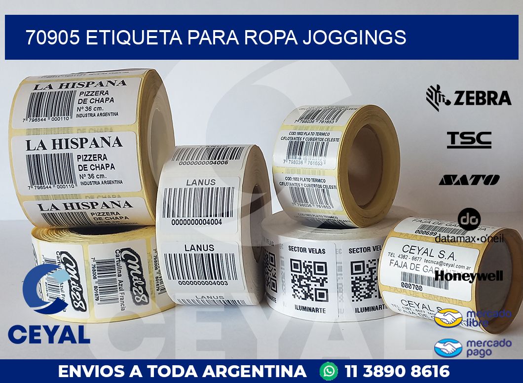 70905 ETIQUETA PARA ROPA JOGGINGS