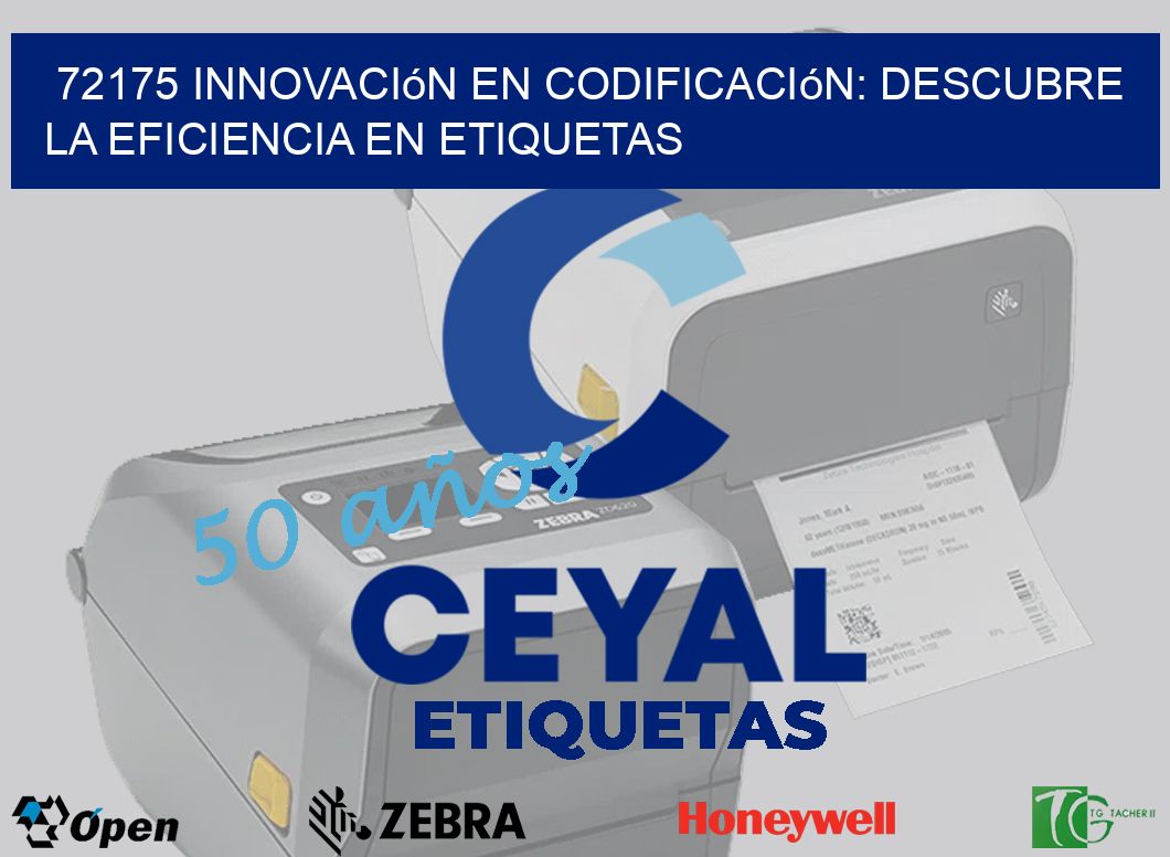 72175 Innovación en Codificación: Descubre la Eficiencia en Etiquetas