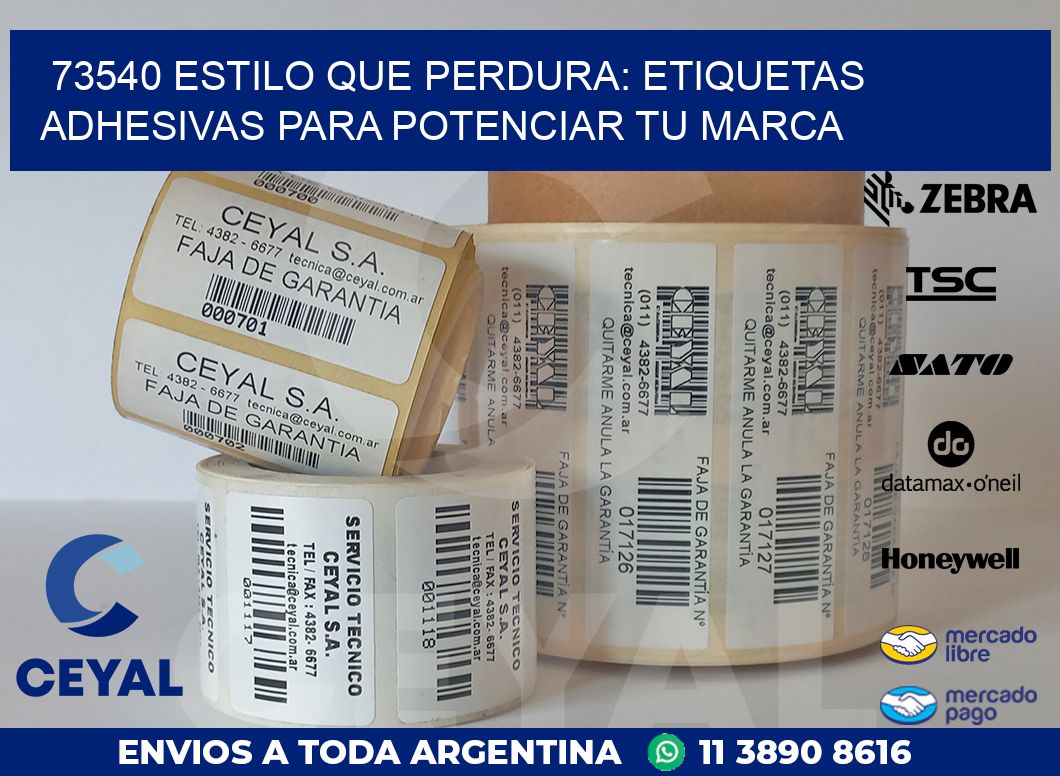 73540 ESTILO QUE PERDURA: ETIQUETAS ADHESIVAS PARA POTENCIAR TU MARCA