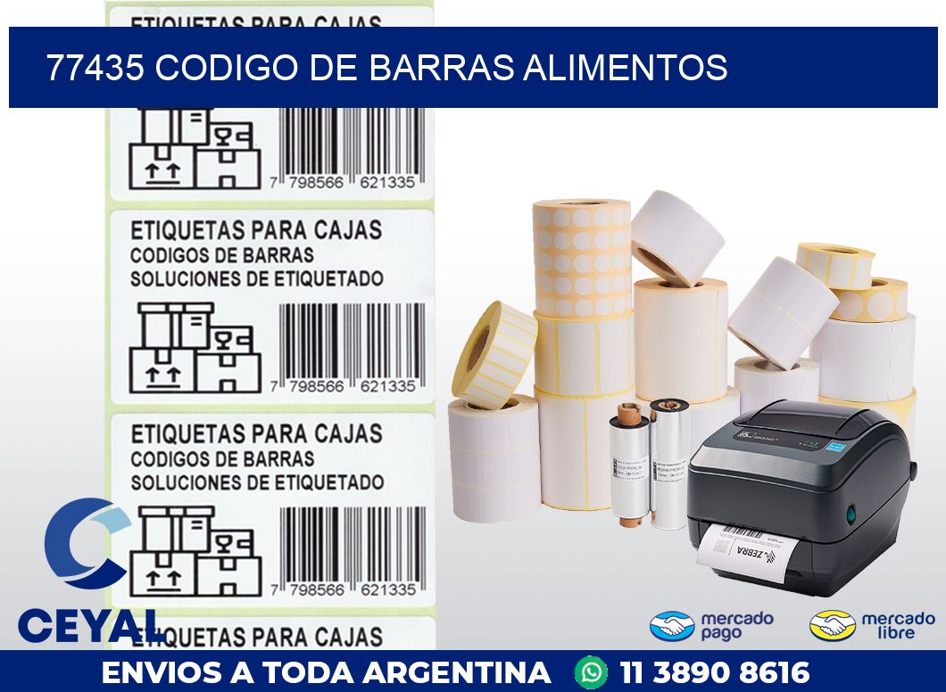 77435 CODIGO DE BARRAS ALIMENTOS