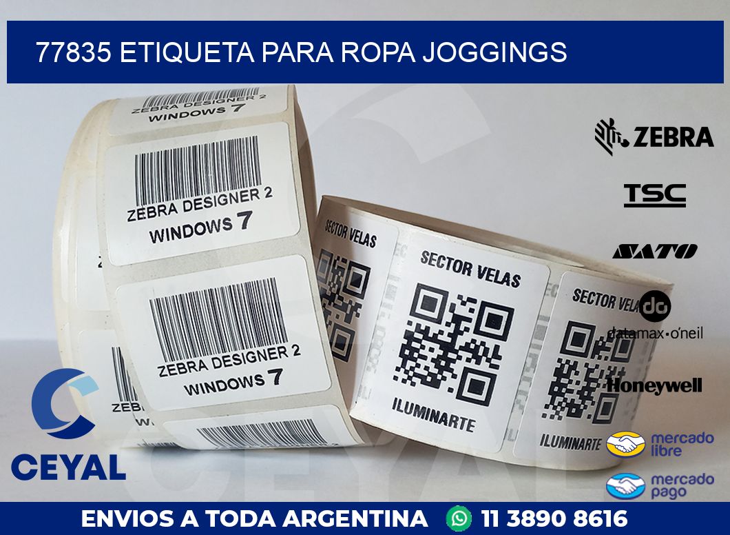 77835 ETIQUETA PARA ROPA JOGGINGS