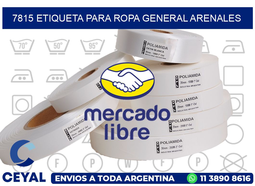 7815 ETIQUETA PARA ROPA GENERAL ARENALES