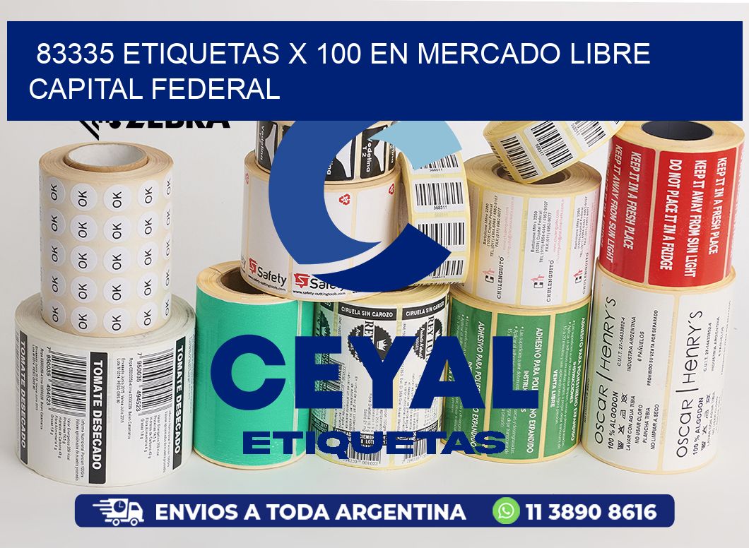83335 ETIQUETAS X 100 EN MERCADO LIBRE CAPITAL FEDERAL