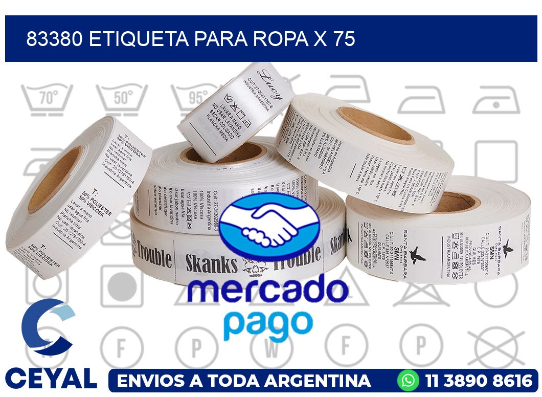 83380 ETIQUETA PARA ROPA X 75