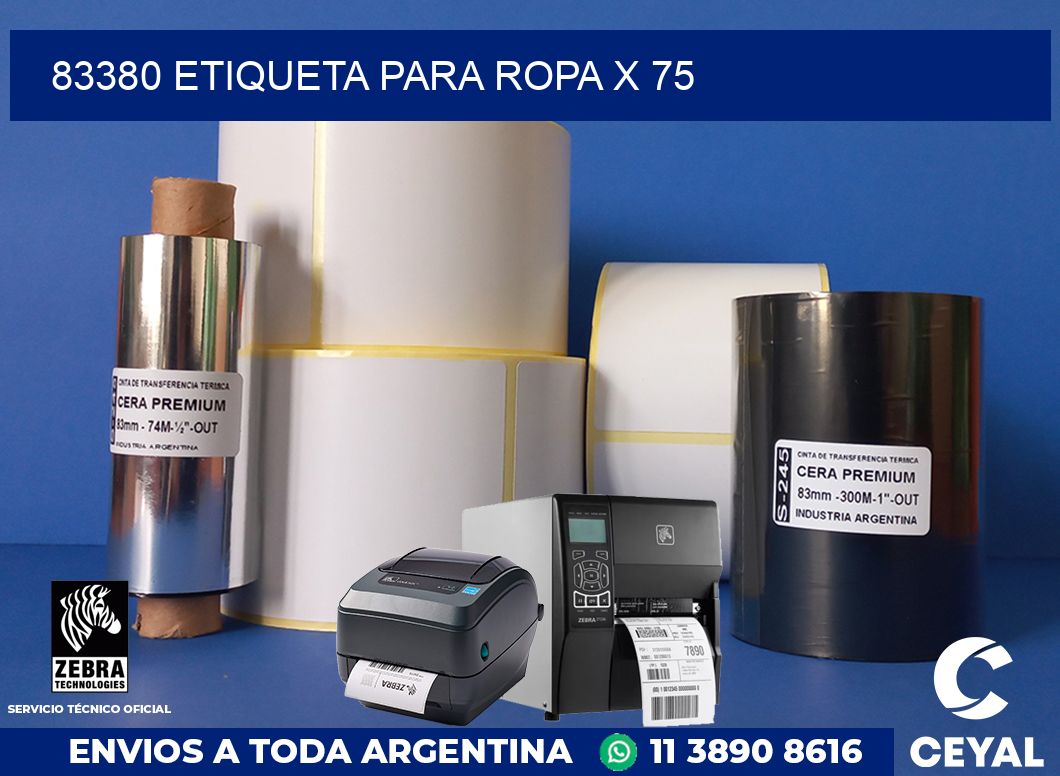 83380 ETIQUETA PARA ROPA X 75