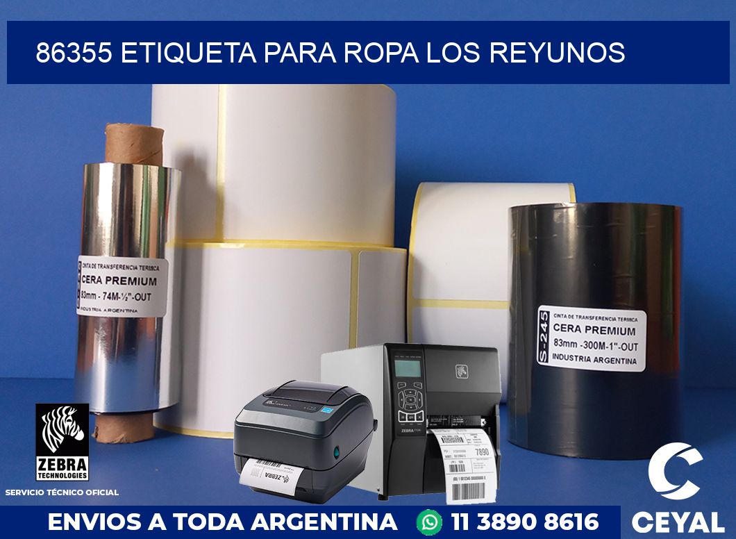 86355 ETIQUETA PARA ROPA LOS REYUNOS