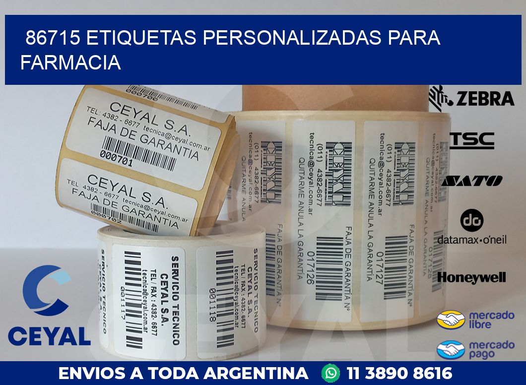 86715 ETIQUETAS PERSONALIZADAS PARA FARMACIA
