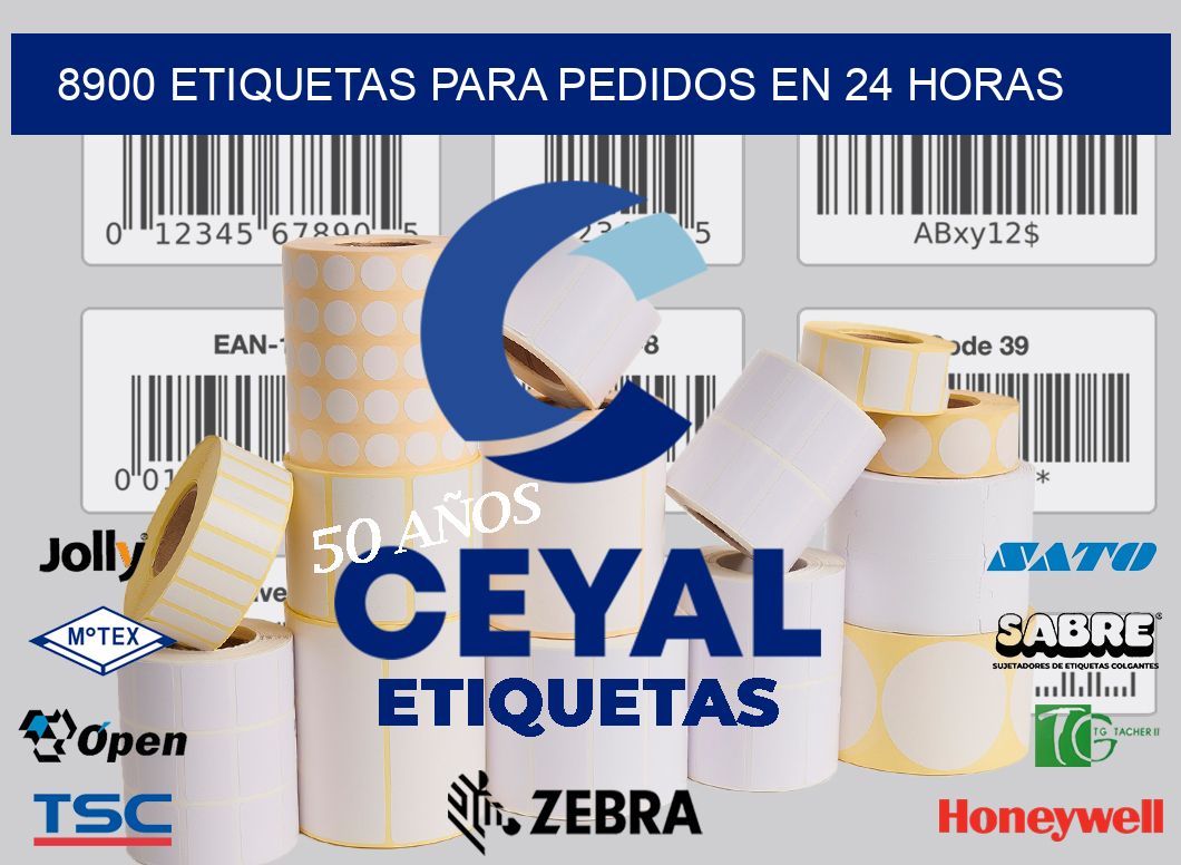 8900 ETIQUETAS PARA PEDIDOS EN 24 HORAS