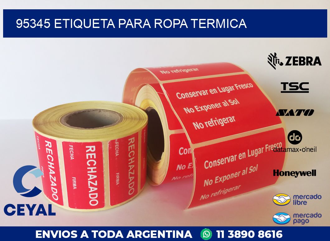 95345 ETIQUETA PARA ROPA TERMICA