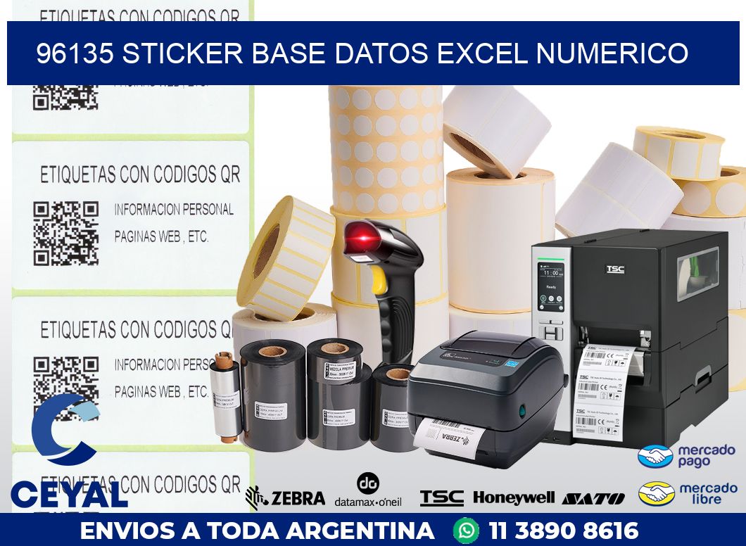 96135 sticker base datos excel numerico