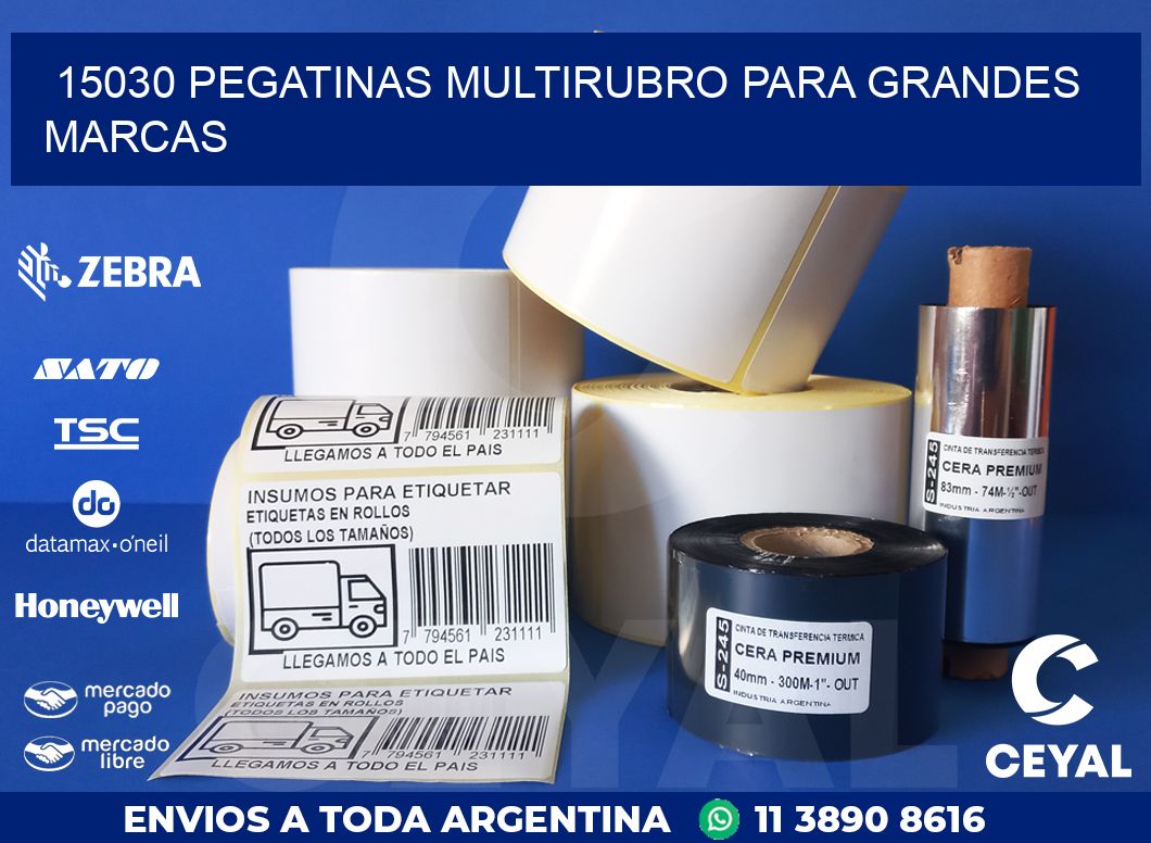 15030 PEGATINAS MULTIRUBRO PARA GRANDES MARCAS