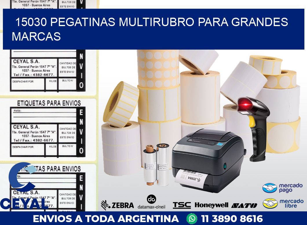 15030 PEGATINAS MULTIRUBRO PARA GRANDES MARCAS