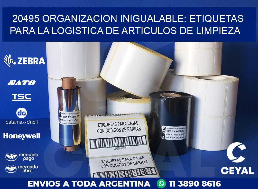 20495 ORGANIZACION INIGUALABLE: ETIQUETAS PARA LA LOGISTICA DE ARTICULOS DE LIMPIEZA