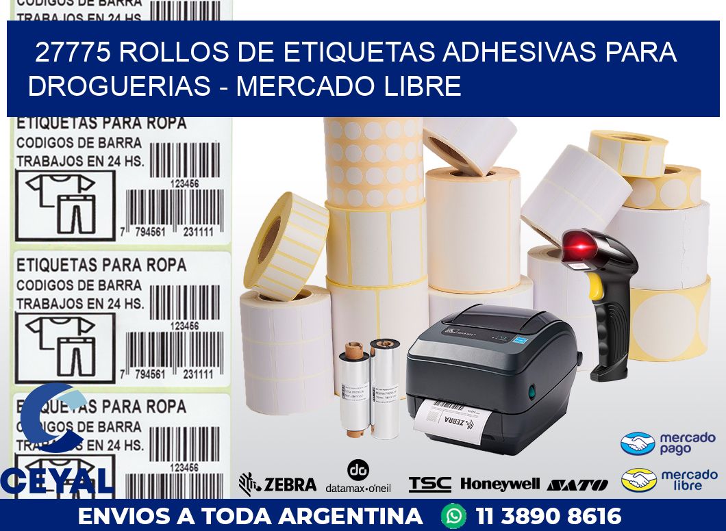 27775 ROLLOS DE ETIQUETAS ADHESIVAS PARA DROGUERIAS – MERCADO LIBRE