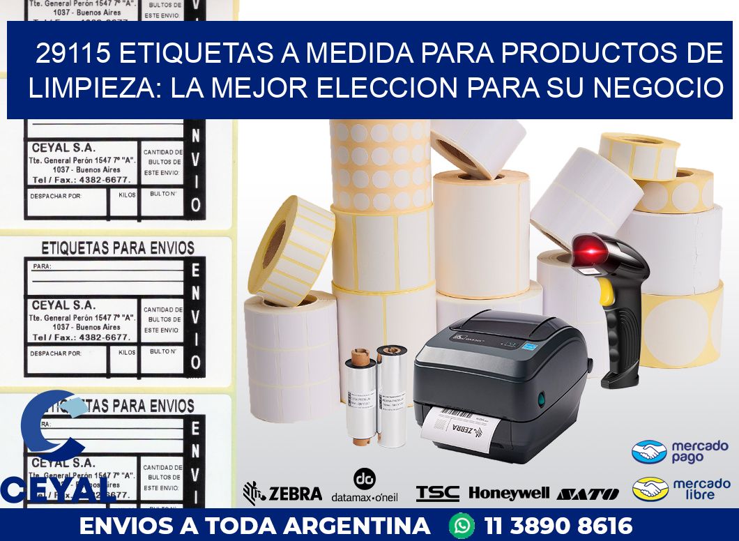 29115 ETIQUETAS A MEDIDA PARA PRODUCTOS DE LIMPIEZA: LA MEJOR ELECCION PARA SU NEGOCIO