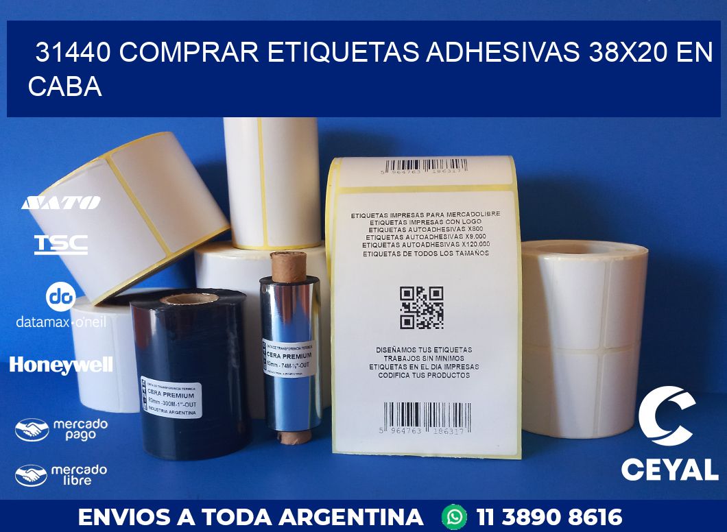 31440 COMPRAR ETIQUETAS ADHESIVAS 38X20 EN CABA