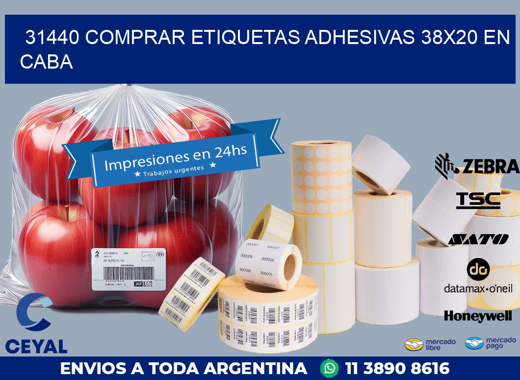 31440 COMPRAR ETIQUETAS ADHESIVAS 38X20 EN CABA