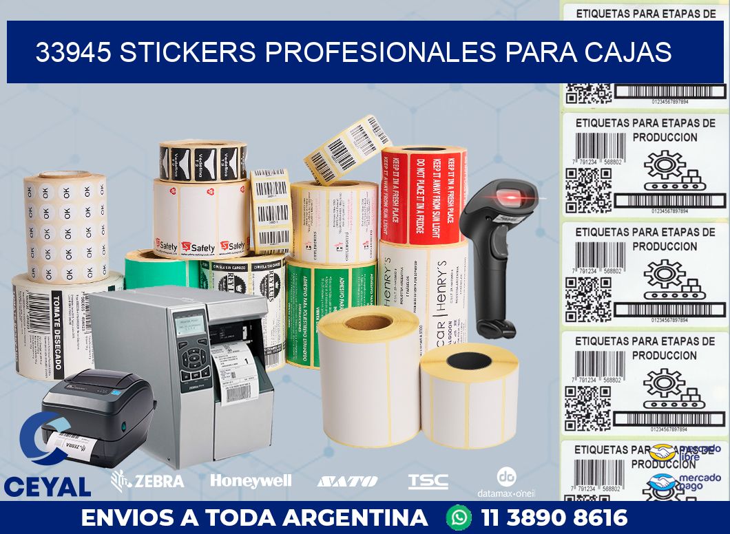 33945 STICKERS PROFESIONALES PARA CAJAS