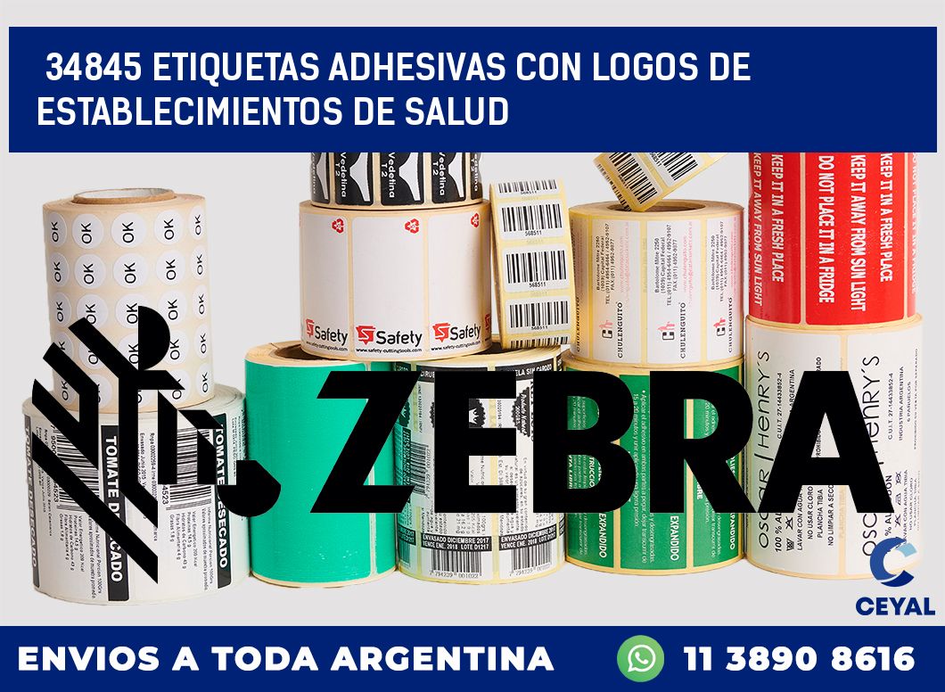 34845 ETIQUETAS ADHESIVAS CON LOGOS DE ESTABLECIMIENTOS DE SALUD