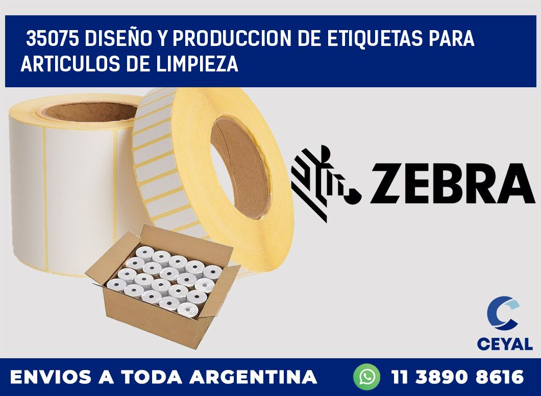 35075 DISEÑO Y PRODUCCION DE ETIQUETAS PARA ARTICULOS DE LIMPIEZA