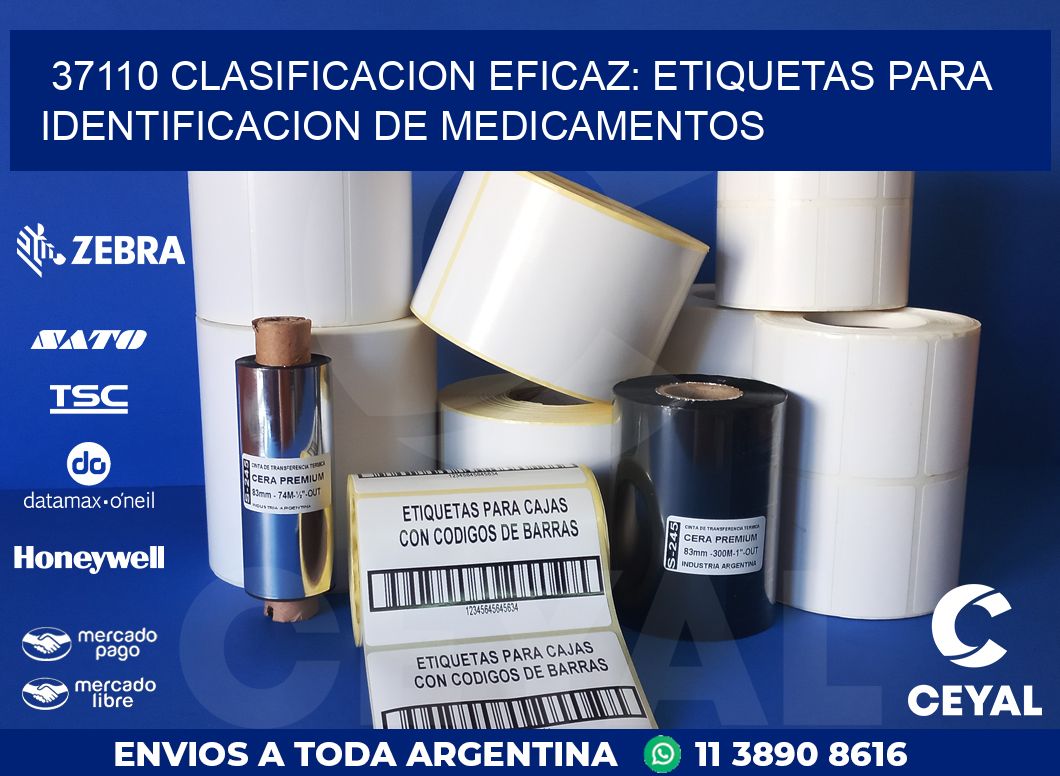 37110 CLASIFICACION EFICAZ: ETIQUETAS PARA IDENTIFICACION DE MEDICAMENTOS