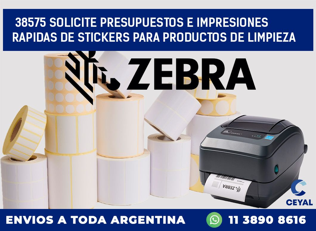 38575 SOLICITE PRESUPUESTOS E IMPRESIONES RAPIDAS DE STICKERS PARA PRODUCTOS DE LIMPIEZA
