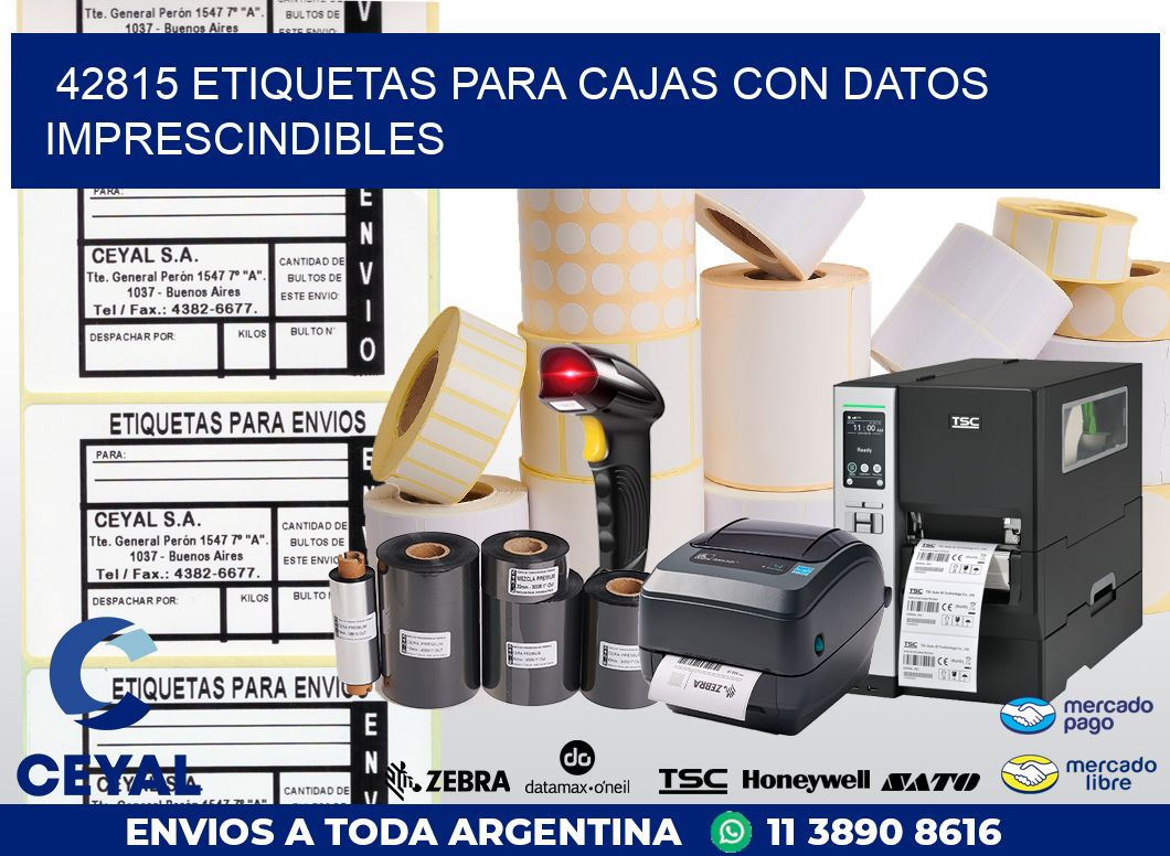 42815 ETIQUETAS PARA CAJAS CON DATOS IMPRESCINDIBLES