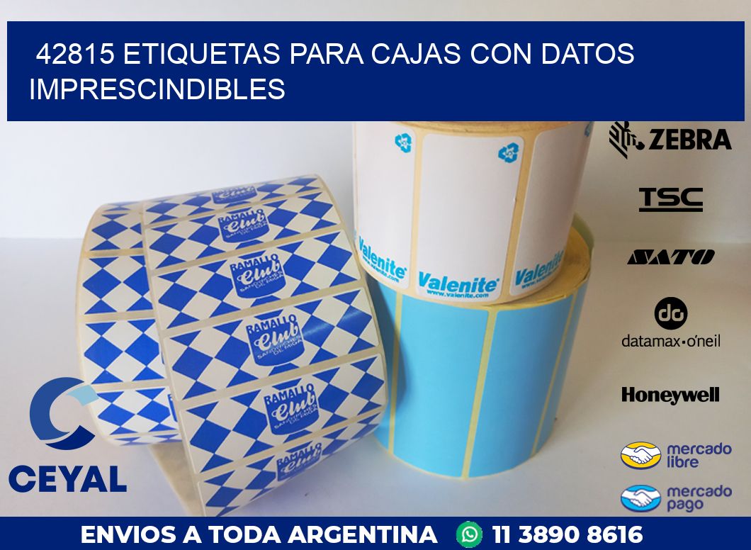 42815 ETIQUETAS PARA CAJAS CON DATOS IMPRESCINDIBLES