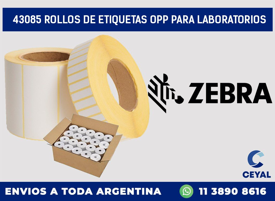43085 ROLLOS DE ETIQUETAS OPP PARA LABORATORIOS