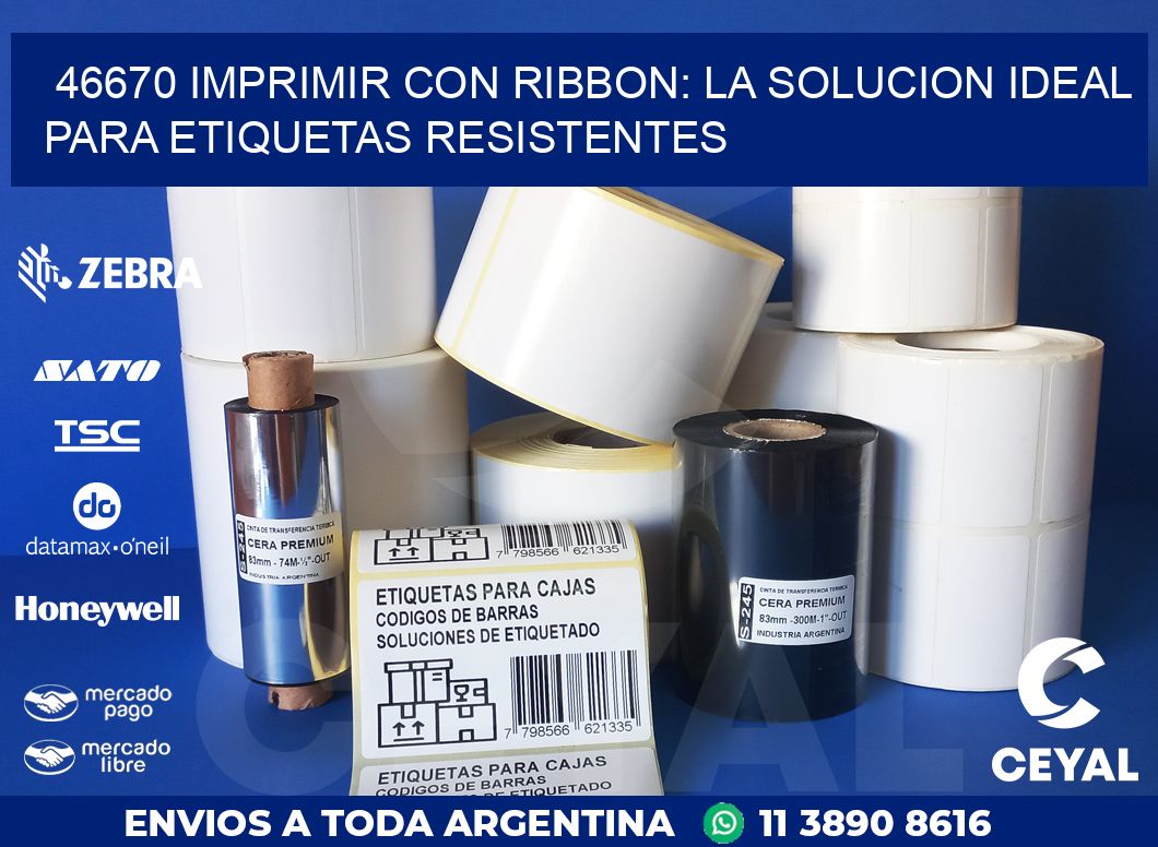 46670 IMPRIMIR CON RIBBON: LA SOLUCION IDEAL PARA ETIQUETAS RESISTENTES