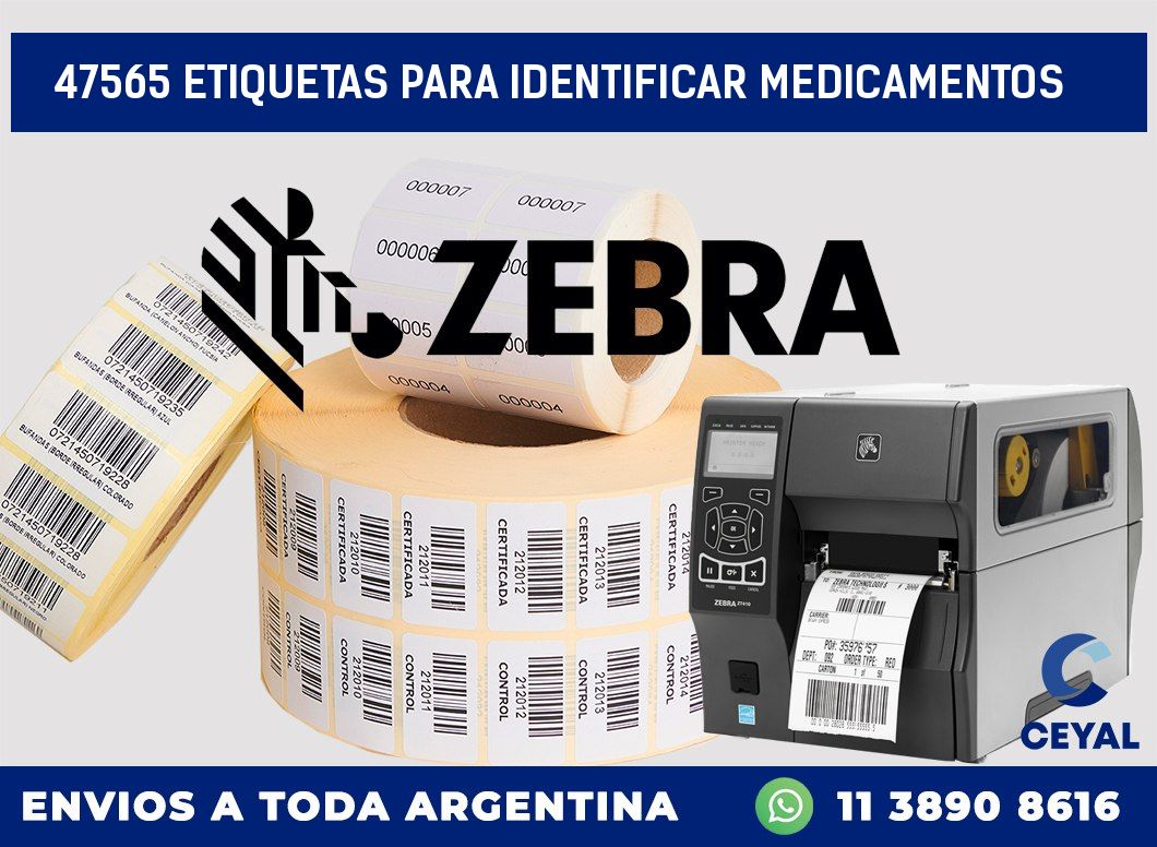 47565 ETIQUETAS PARA IDENTIFICAR MEDICAMENTOS