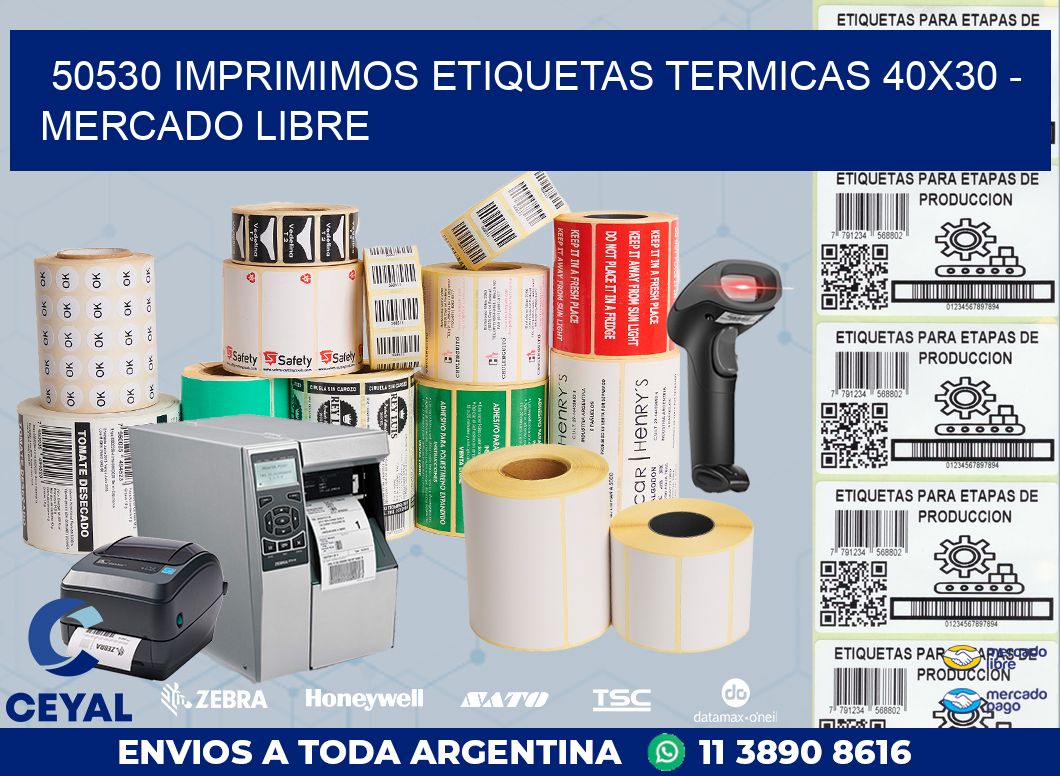 50530 IMPRIMIMOS ETIQUETAS TERMICAS 40X30 – MERCADO LIBRE