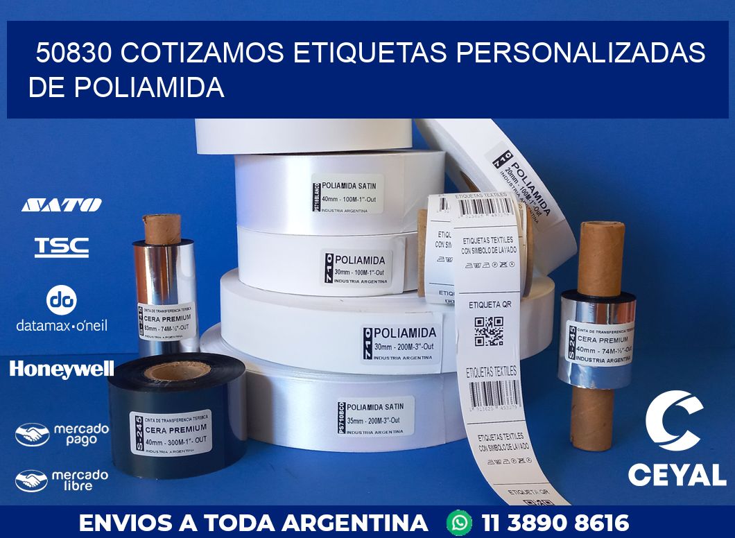 50830 COTIZAMOS ETIQUETAS PERSONALIZADAS DE POLIAMIDA