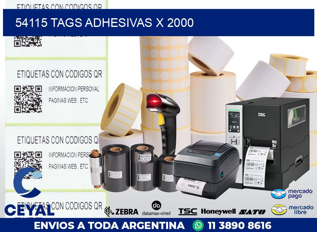 54115 TAGS ADHESIVAS X 2000