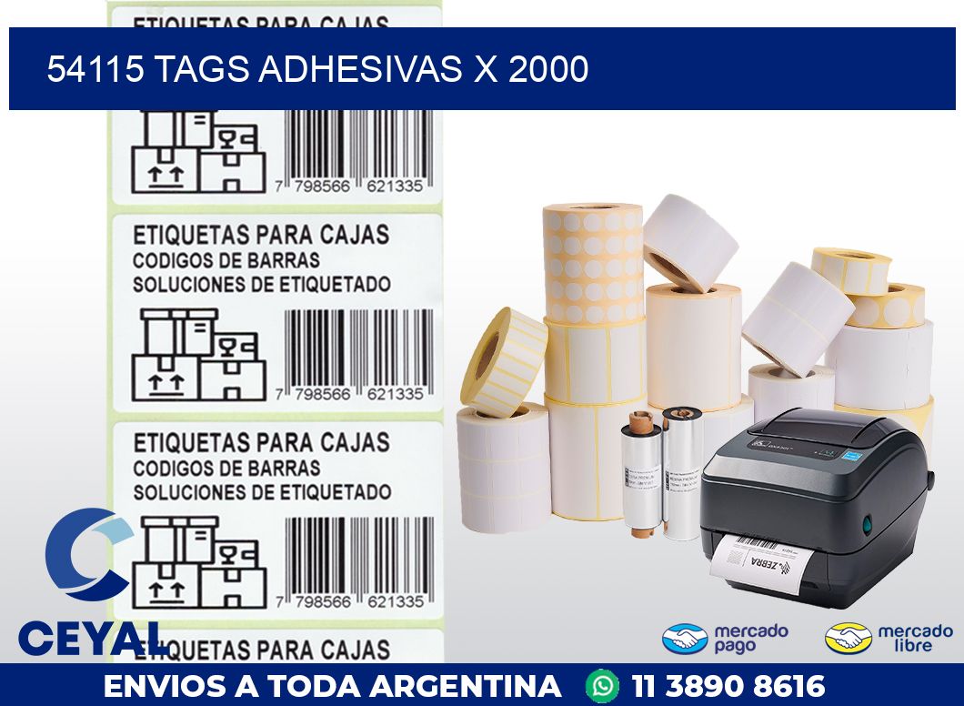 54115 TAGS ADHESIVAS X 2000