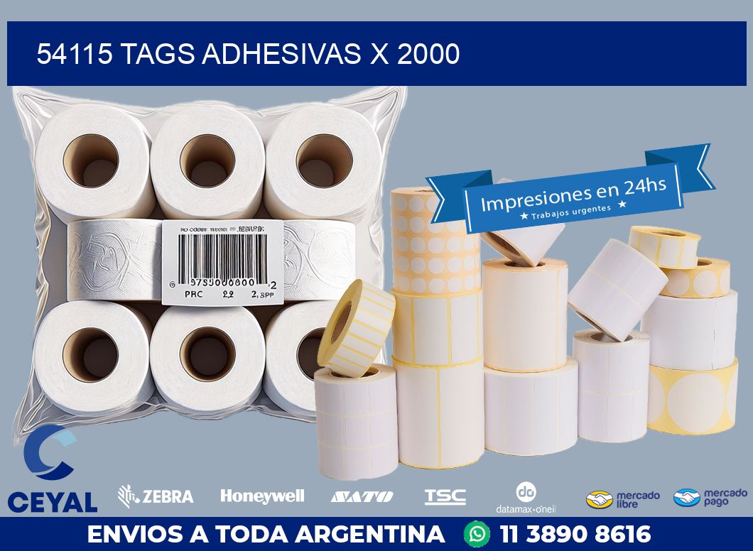 54115 TAGS ADHESIVAS X 2000