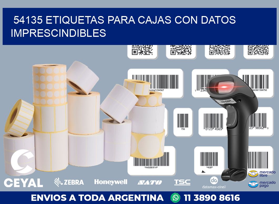 54135 ETIQUETAS PARA CAJAS CON DATOS IMPRESCINDIBLES