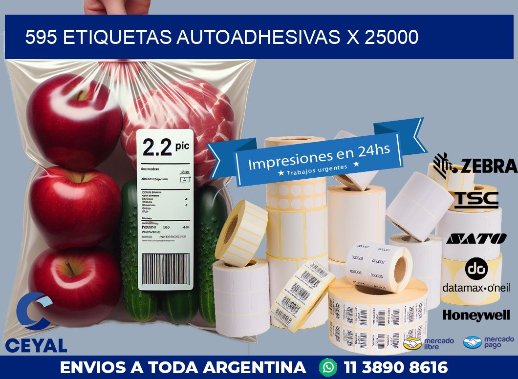 595 ETIQUETAS AUTOADHESIVAS X 25000
