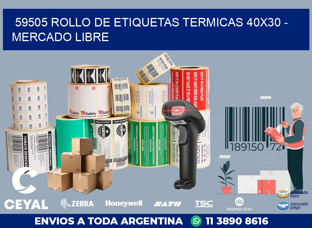 59505 ROLLO DE ETIQUETAS TERMICAS 40X30 – MERCADO LIBRE