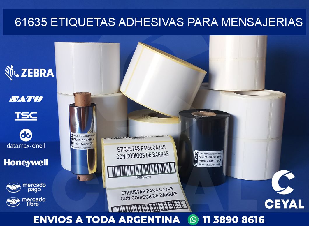 61635 ETIQUETAS ADHESIVAS PARA MENSAJERIAS