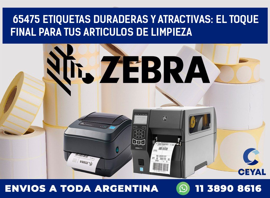 65475 ETIQUETAS DURADERAS Y ATRACTIVAS: EL TOQUE FINAL PARA TUS ARTICULOS DE LIMPIEZA