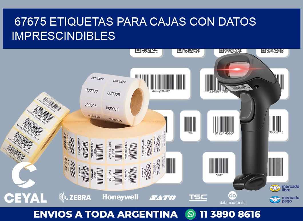 67675 ETIQUETAS PARA CAJAS CON DATOS IMPRESCINDIBLES