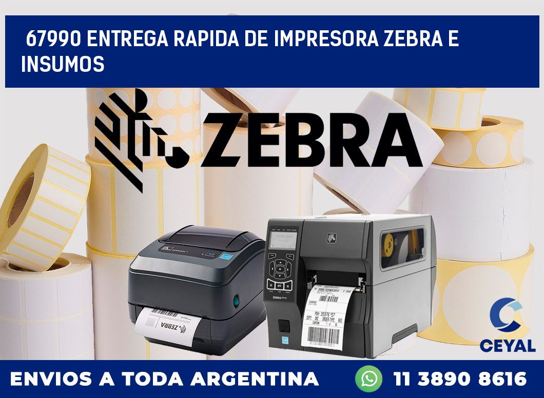 67990 ENTREGA RAPIDA DE IMPRESORA ZEBRA E INSUMOS