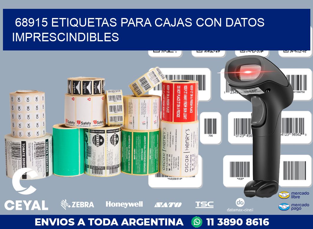 68915 ETIQUETAS PARA CAJAS CON DATOS IMPRESCINDIBLES