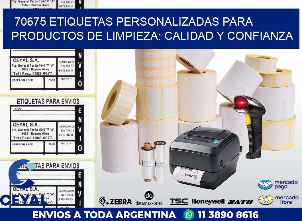70675 ETIQUETAS PERSONALIZADAS PARA PRODUCTOS DE LIMPIEZA: CALIDAD Y CONFIANZA